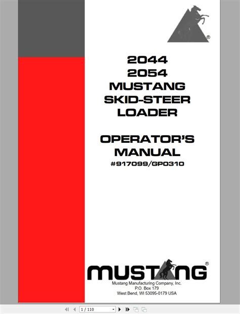 mustang skid steer 2044 motor oil|mustang 2044 skid steer manual.